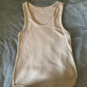 JCrew linen gold tank top size small